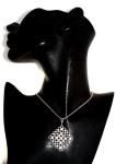 Diamond shape silver pendant