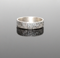 Reticulted thing silver band