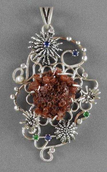 Aragonite pendant
