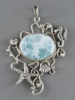 Larimar pendant