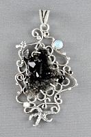 Smokey crystals pendant