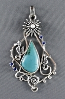 Gem silica pendant