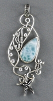 Larimar pendant